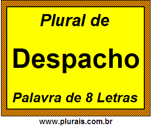 Plural de Despacho