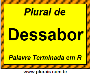 Plural de Dessabor