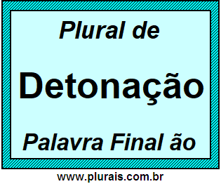 Plural de Detonação