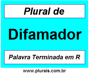 Plural de Difamador