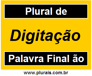 Plural de Digitação