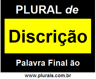 Plural de Discrição