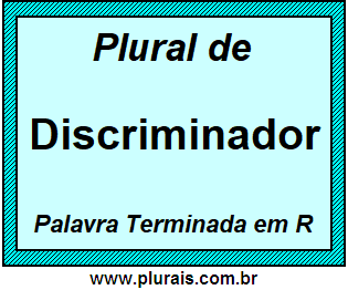 Plural de Discriminador