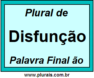 Plural de Disfunção