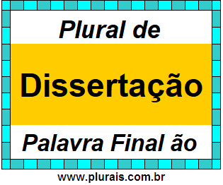 Plural de Dissertação