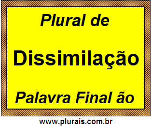 Plural de Dissimilação