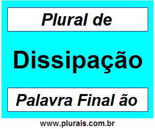 Plural de Dissipação