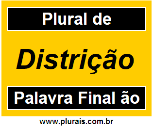 Plural de Distrição