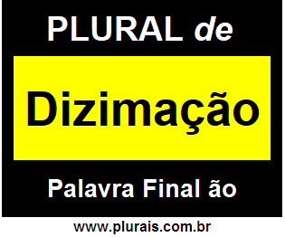 Plural de Dizimação