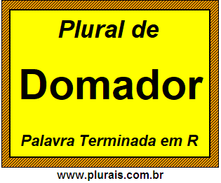 Plural de Domador