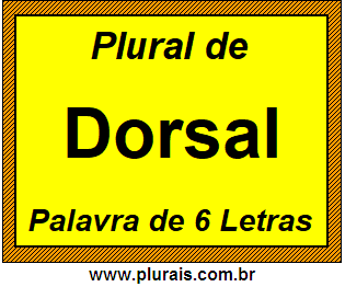 Plural de Dorsal