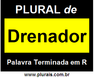 Plural de Drenador