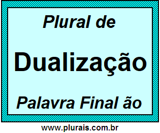 Plural de Dualização