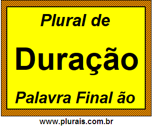 Plural de Duração