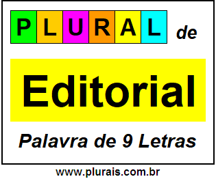 Plural de Editorial