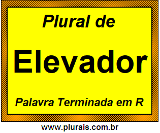 Plural de Elevador