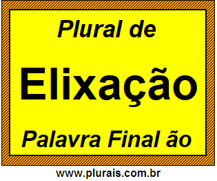 Plural de Elixação