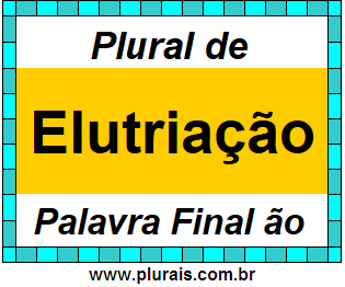 Plural de Elutriação