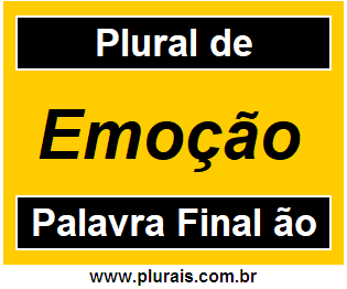 Plural de Emoção