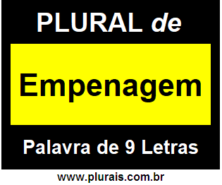 Plural de Empenagem