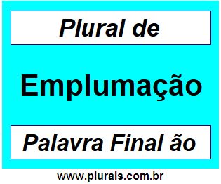 Plural de Emplumação