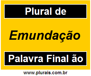 Plural de Emundação