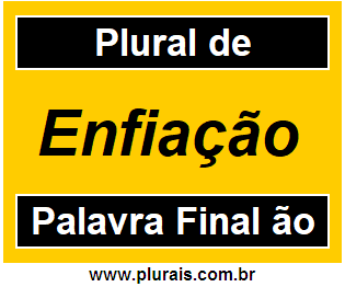 Plural de Enfiação