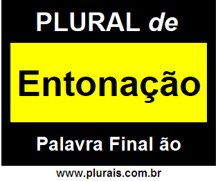 Plural de Entonação