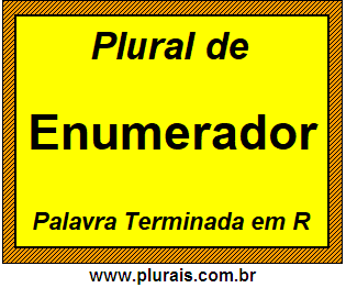 Plural de Enumerador