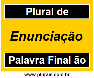 Plural de Enunciação