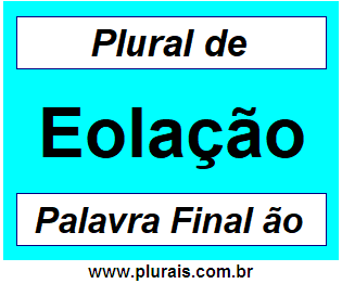 Plural de Eolação