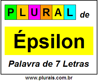 Plural de Épsilon