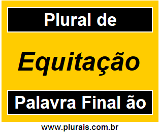 Plural de Equitação