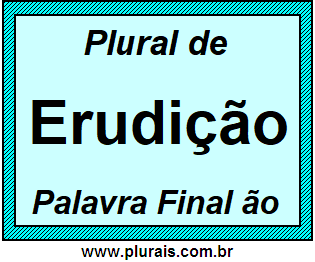 Plural de Erudição