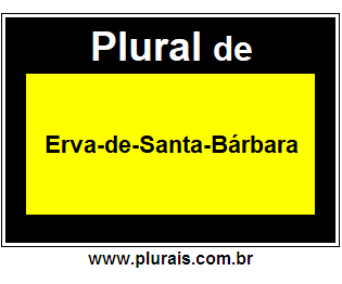 Plural de Erva-de-Santa-Bárbara