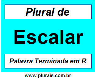 Plural de Escalar