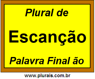 Plural de Escanção