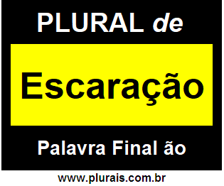 Plural de Escaração