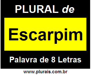 Plural de Escarpim