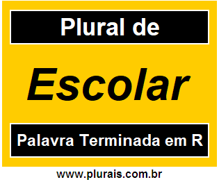 Plural de Escolar