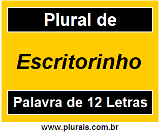 Plural de Escritorinho