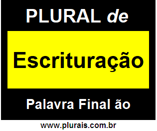 Plural de Escrituração