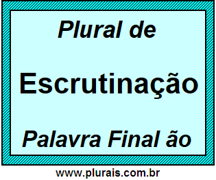 Plural de Escrutinação