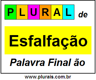 Plural de Esfalfação