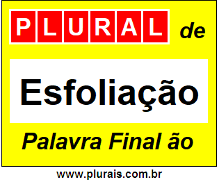 Plural de Esfoliação