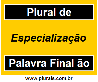 Plural de Especialização