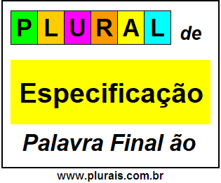 Plural de Especificação