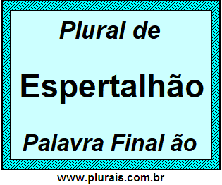 Plural de Espertalhão