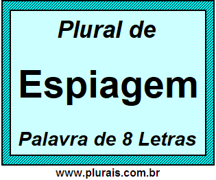 Plural de Espiagem