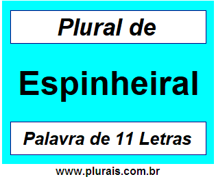 Plural de Espinheiral